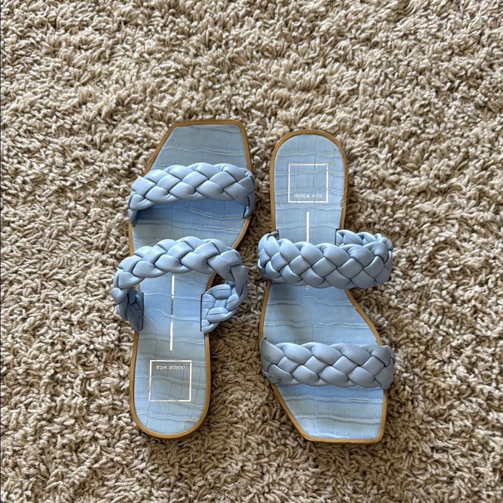 Women's Blue Braided Sandals